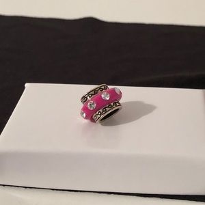 Silver Charm Pink with Gemstones
